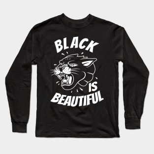 Black Is Beautiful Panther Black Cat Long Sleeve T-Shirt